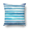 thumbnail image 1 of BOSDECO Housses de Coussin à Rayures Aquarelle Océan 16x16 Pouces, 1 of 1