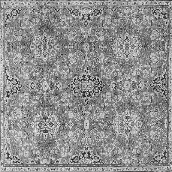 Ahgly Company Indoor Square Persian Gray Traditional Area Rugs, 8' Square