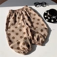 thumbnail image 2 of JAJAHO Boys Girls Pants Kids Toddler Polka Dot Summer Lightweight Elastic Waist Ankle-Tied Pants 1-6Y Trendy Trousers, 2 of 5