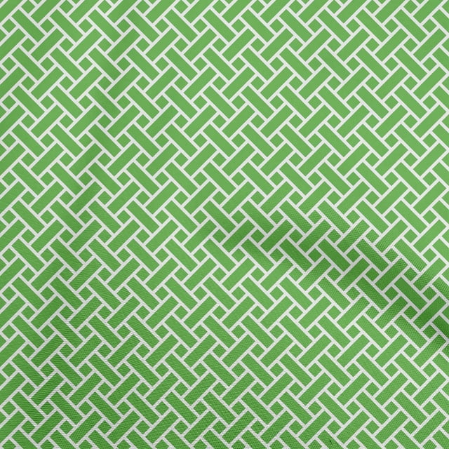 oneOone Polyester Spandex Green Fabric Geometric Craft Projects Decor Fabric Printed by The Yard 56 Inch Wide
