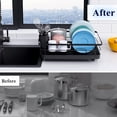 thumbnail image 6 of Dish Drying Rack- Space-Saving Dish Rack, Dish Racks for Kitchen Counter, Durable Stainless Steel Kitchen Drying Rack with a Cutlery Holder, Drying Rack for Dishes, Knives, Spoons, and Forks, 6 of 7