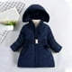 thumbnail image 2 of Posijego Abrigo con Forro Polar para Niñas Chaqueta Acolchada Cálida de Invierno para Niñas con Capucha Ropa de Abrigo a Prueba de Viento de Longitud Media,Marina4,5-6 Years, 2 of 4