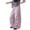 Pink&&100, variant on CONROSES Girls Baggy Cargo Pants Wide Leg Outdoor Hiking Pants for Girls Trendy Solid Elastic Waist Drawstring Athletic Jogger Pants With Pockets
