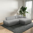 thumbnail image 3 of Chapman Corduroy Fabric Living Room Right Sectional Sofa in Light Gray, 3 of 6