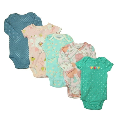 

Pre-owned Girls Girls Set of 5 Onesie Grab Bag size: NB-3T choose size