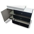 thumbnail image 3 of Berlin 6-Drawer Modern Wood Dresser in Black/White, 3 of 5