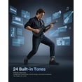 thumbnail image 2 of Guitarra inteligente CYBER-G con cuerdas de silicona, 24 tonos, negra, 2 of 9