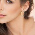 thumbnail image 4 of Earring V Shape Ear Drop Ear Drop Alloy Rhinestone Decoration Gift Ear Jewelry, Gold, Blue Rhinestone, 4 of 6