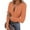 Orange, variant on FDGIU ‌‌‌‌Women’s Long Sleeve Ribbed Henley Top - Slim Fit Button Down Blouse for Casual Outfits & Layering