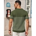 thumbnail image 4 of COOFANDY Mens Polo Shirt Short Sleeve Knit Texture Shirts Casual Striped Golf Shirt, 4 of 6