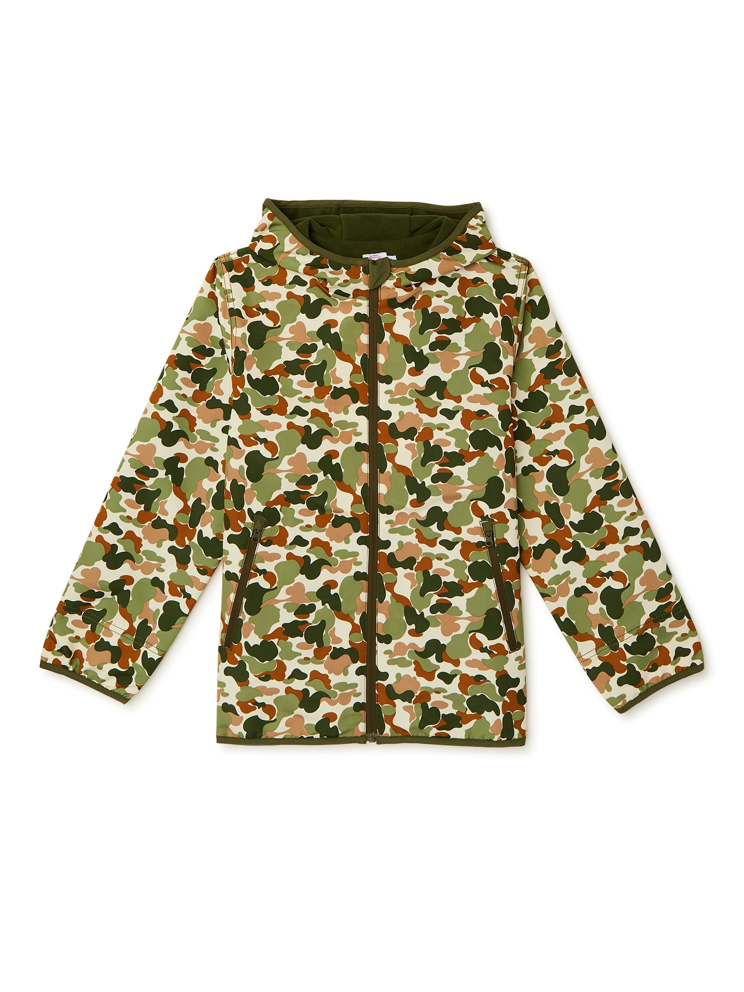 Wonder Nation Boys' Rain Jacket with Hood, Sizes 418 & Husky