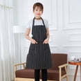 thumbnail image 4 of Peggybuy Stripe Bib Apron Adjustable Waterproof Adults Bib Apron Home Kitchen Accessories, 4 of 6
