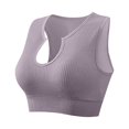 thumbnail image 3 of Brasier Ropa Interior Femenina para Fitness, Running, Yoga, Chaleco A Prueba de Golpes, Escote En U Profundo, sin Aros de Acero, Sujetador Cómodo Fruncido Mediana, 3 of 3