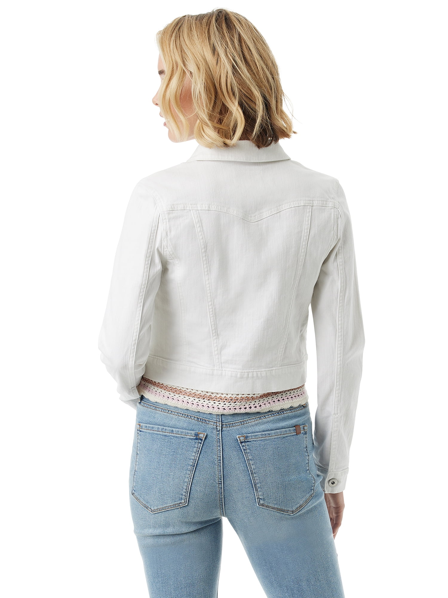 Jessica Simpson Women s and Women s Plus Uptown Jean Cropped Denim Jacket Walmart Business Supplies
