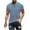 Blue, variant on WAENQINLA Men's Crewneck Stripe T-Shirt Fashion Muscle Fit Short Sleeve Tees Soft Big and Tall Athletic Gym Workout Shirt