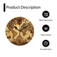 thumbnail image 4 of Non-Ticking Silent Wall Clocks Battery Operated Personalized Decor Clock with Photo for Bathroom-An Ancient Map of the World with a Compass(12inch), 4 of 4