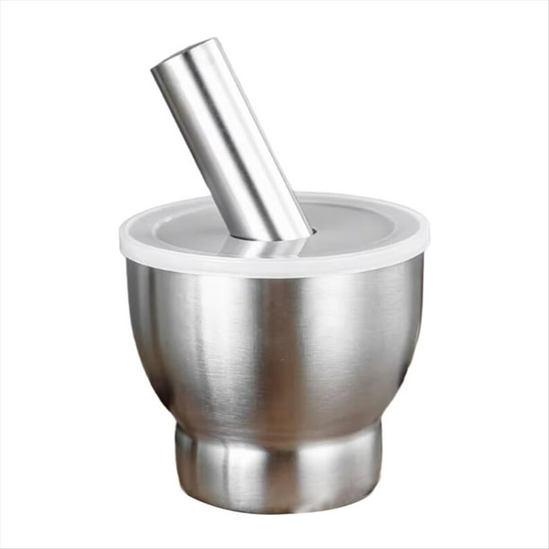 Mortero de Piedra para de Acero Inoxidable 304, Mortero para , Tarro para Machacar, Mortero para Cocina Doméstica.