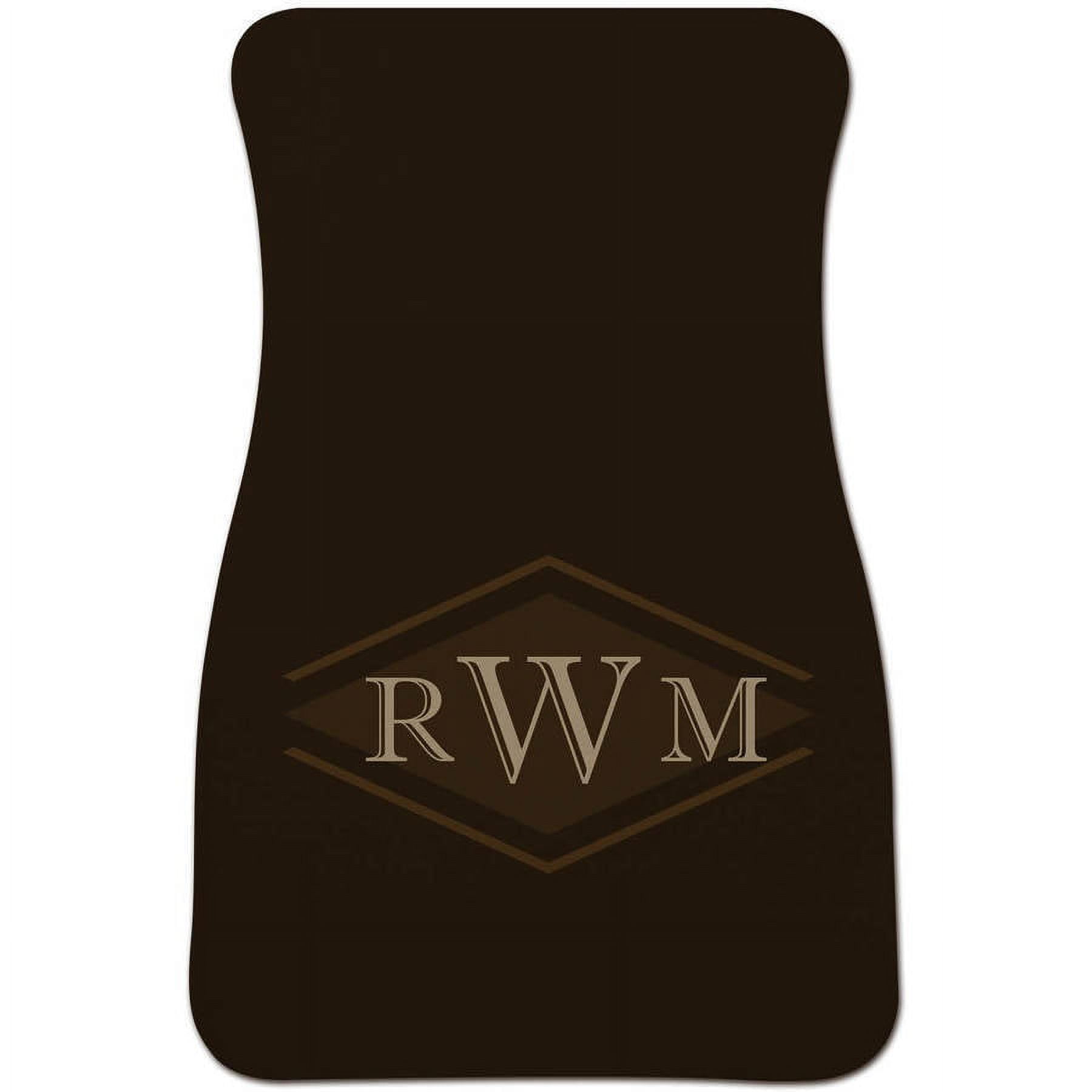 His or Her Monogram Personalized Set of 2 Car Mats
