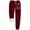Burgundy, variant on IROINNID Sales Sweatpants for Women Thermal Solid Color Fleece Pockets Plus-Size Bandage Elastic Waist Casual Pants Leggings,Olive Green