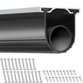 thumbnail image 1 of VEVOR Garage Door Seals Bottom Rubber, U Shape +O Ring Combination Garage Door Weather Stripping with Pre-drilled Aluminum Track Retainer Kit, 5/16 inch T-ends and 3 3/4 inch Width (16 Ft, Black), 1 of 9