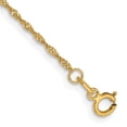 thumbnail image 1 of 14k Yellow Gold 9 Inch 1.10mm Singapore Anklet Ankle Bracelet Chain, 1 of 6