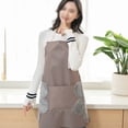 thumbnail image 4 of Delantal de cocina ajustable impermeable para hombres y mujeres con bolsillos, toallas, babero para cocinar, 4 of 5