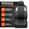 carXS Monaco Gray Seat Covers for Cars, Full Set Car Seat Covers with