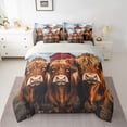 thumbnail image 2 of Castle Fairy Highland Cow Bedding Comforter Set,Farmhouse Queen Bedding Sets, 2 of 8