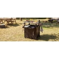 thumbnail image 3 of 39.5" Outdoor Grill Cart with Storage Cabinet, Stainless Steel Top Pizza Oven Table BBQ Prep Station with Wheels 4 Lockable Casters, Spice & Paper Rack Waterproof 420D Cover Included, 3 of 21