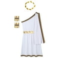 thumbnail image 6 of YiZYiF Mens Halloween Ancient Greek Cosplay Costume Roman Toga Caesar Party Fancy Dress Up Set White-A XXL, 6 of 7