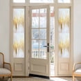 thumbnail image 2 of Abstract Gold Window Privacy Film, Modern Minimalist Art White Gray Ripple Static Cling UV Sun Blocking Heat Control Window Tint, Non-Adhesive One Way Windows Privacy Cover 17.7''x78.7'', 2 of 7