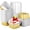 Gold, variant on Cupcake Baking Cups with Lids, 5oz 50pcs Silver Aluminum Foil Cupcake Liners Ramekins Oven Baking Cake Pan for Pie Flan Creme Brulee Pudding Souffle, for Wedding Birthday Christmas Party
