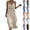 Beige, variant on 2026 Summer Womens Dress Spaghetti Strap V-Neck with Eyelet Lace Detail Cream Boho Beach Maxi Sundress