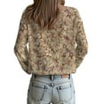 thumbnail image 2 of Women Rose Brushed Knit Sweaters Floral Fashion Plus Size Sweater, 2 of 4