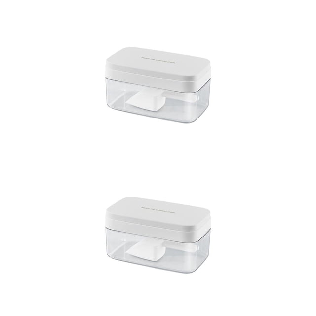 Inteprter Molde para cubitos de hielo, tapa, caja de almacenamiento, barra de cocina, cerveza de un botón, fabricación de hielo apilable para Blanco/Presionado 2Conjunto