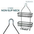 thumbnail image 6 of Moorefield 3-Tier Hanging Shower Caddy with Suction Cups, Non-Slip Neck, Bathroom Organizer, Matte Black, 6 of 7