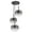 Black / Smoked, variant on CH57514-BK/SM-Kuzco Lighting-Samar - 3 Light Chandelier-10.38 Inches Tall and 14 Inches Wide-Black Finish