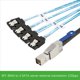 thumbnail image 4 of 4X Mini SAS HD SFF-8644 una 4 X 7Pin Cable de Disco Duro Servidor de 12 Gbps Disco Duro Externo Cable de Alta Velocidad 3,33 Pies / 1M, 4 of 5