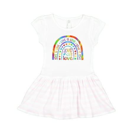 

Inktastic Love is Love Rainbow for Pride Month Gift Toddler Girl Dress