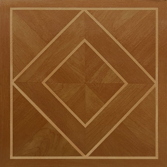 Achim 12"x12" 1.2mm Peel & Stick Vinyl Floor Tiles 20 Tiles/20 Sq. ft. Classic Inlaid Parquet
