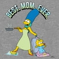 thumbnail image 2 of Junior's The Simpsons Marge Best. Mom. Ever.  Cowl Neck Sweatshirt Gray Heather Small, 2 of 4