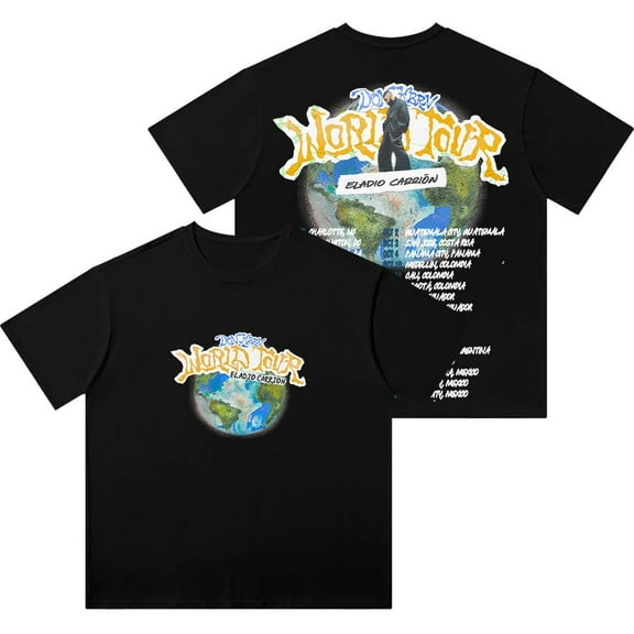 Eladio Carrion Don Kbrn Tour Merch Wash T-shirt street wear cosplay men's and women's fashionable cotton short sleeved T-shirt