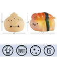 thumbnail image 2 of Urban Shop 3.5" 2-Pack Food Figural LED Mood Lights, Sushi and Dumpling, Beige, 2 of 9