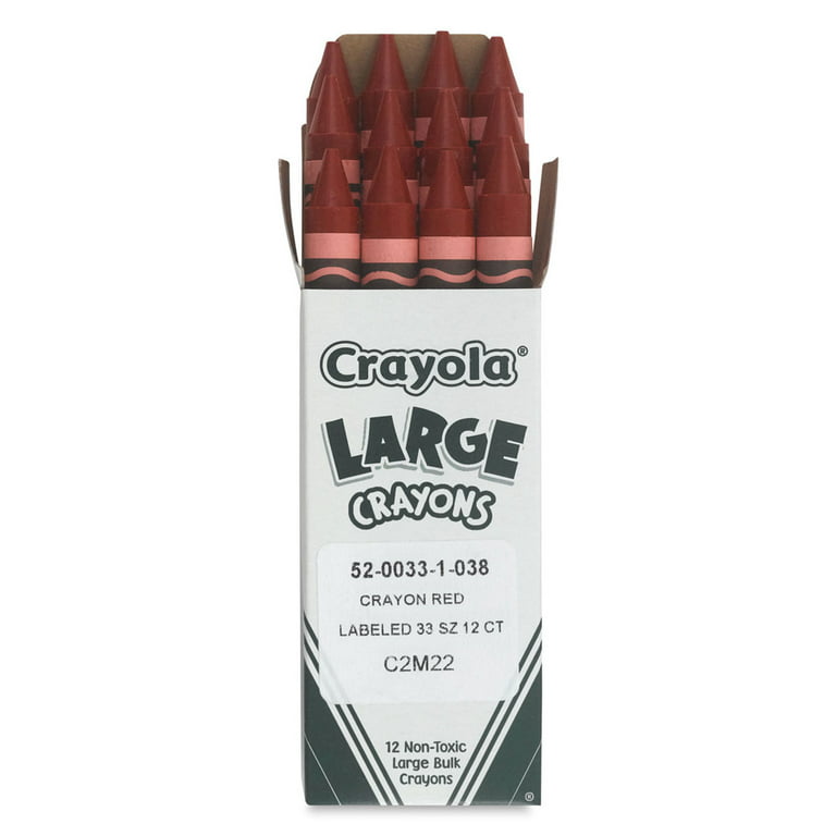 Crayola Large Single-Color Crayon Refill, Red, Pack of 12