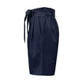 thumbnail image 7 of REALiKUN Bermuda Shorts for Women Tied Shorts with Pockets Elastic Waist Casual Summer Solid Color, 7 of 7
