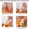 thumbnail image 2 of 1 cúter de frutas de acero inoxidable, herramienta de corte, rebanador triangular de frutas y verduras, rebanador de frutas y verduras Sailing Electrónica, 2 of 3