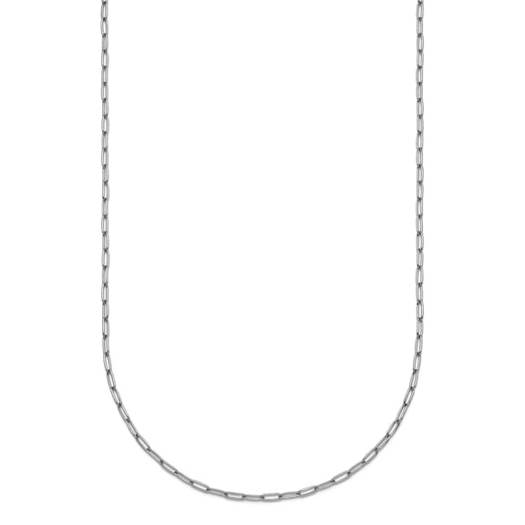 14k White Gold 1.4mm Fancy Chain Necklace 16 Inch Chain Necklace for Women and Men - 1.8 Grams