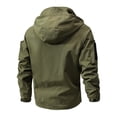 thumbnail image 4 of WTOBBY Men's Slim Fit Casual Jacket with Hood - Fast-Drying Windbreaker for Mountaineering, Outdoor Sportswear, Perfect for Active Lifestyles and Lightweight Protection,Green XL, 4 of 4