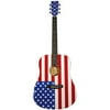 Trinity River Dreadnought Acoustic Guitar, American Flag Design