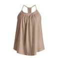 thumbnail image 5 of Tank With Built In Bras Racerback Padded Camisole Top | Racerback Tank For Double Lined Low Cut Tank Relaxed Baggy Spaghetti Strap Camisole, 5 of 6